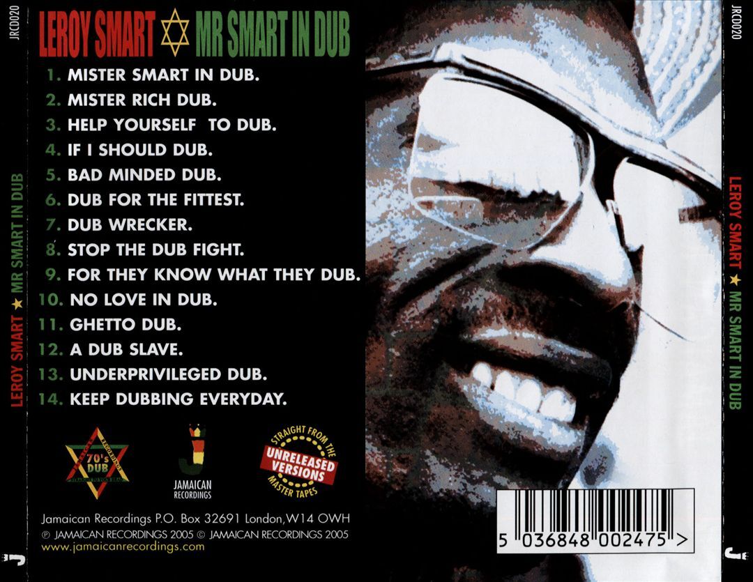 Leroy Smart - Mr Smart In Dub, Vinyl LP Jamaican Recordings Leroy Smart - Mr Smart In Dub, Vinyl LP Jamaican Recordings