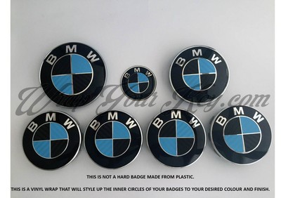 Black Light Blue Carbon Badge Overlay For Bmw Hood Trunk Rims Fits All Bmw Ebay
