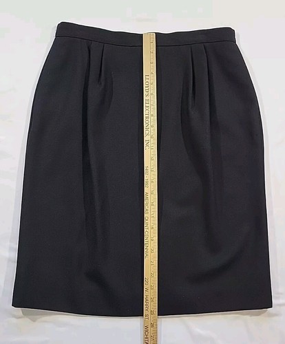 Vintage Talbots Black Pencil Skirt 100% Wool Lined Pockets Size 16 USA Made - Picture 14 of 14