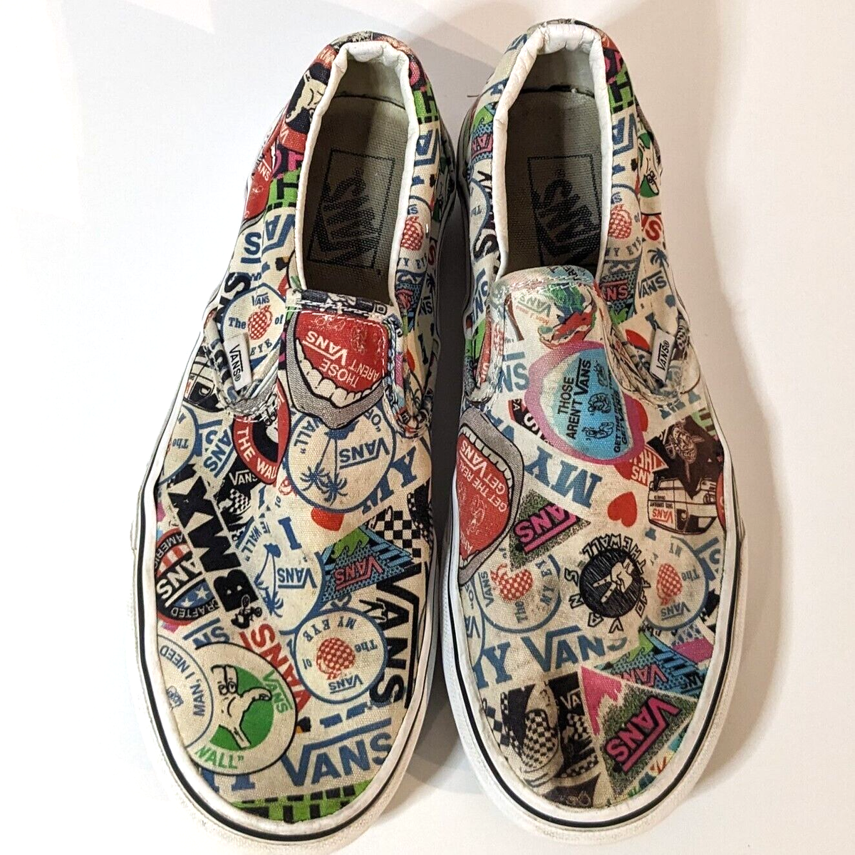 Vans Sticker Mash Up Classic Slip On, Women's Size 10, Mens