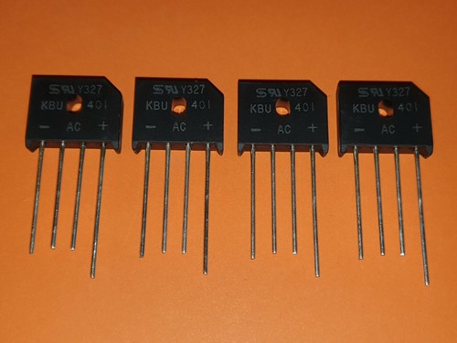 4x 100V / 4A Gleichrichter KBU401 Brückengleichrichter - Picture 1 of 3