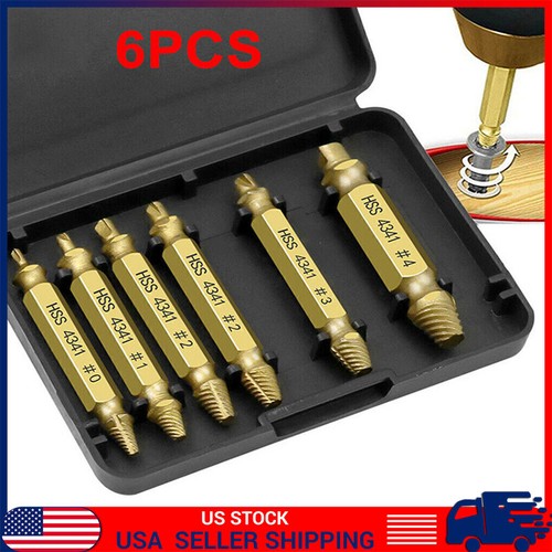 6/12× Broken Bolt Remover Fast Damaged Screw Extractor Speed Out Drill Bits Tool - Picture 12 of 13