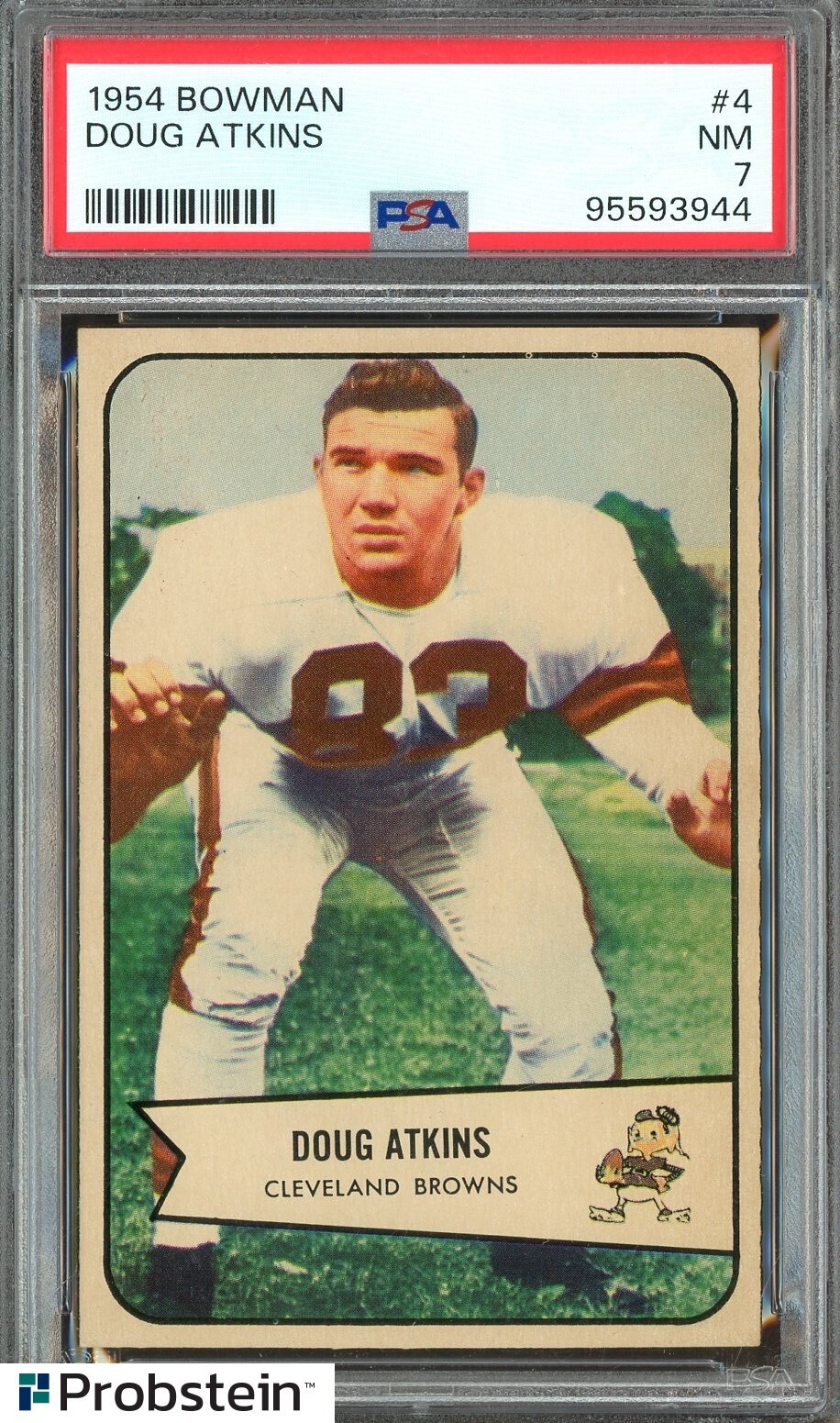 1954 Bowman Football #4 Doug Atkins Cleveland Browns RC Rookie HOF PSA 7 NM
