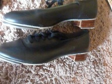 All-Leather Oxford Jazz Tap-Dance Shoes Children's Size 8 M Black
