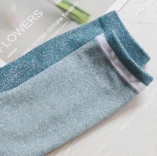 Nuevo Calcetín Brillo Transpirable Moda Colores Sólidos Algodón Rayón Calcetines Estilo Coreano - Imagen 15 de 34