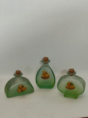 tris di bellissime bottigliette artistiche in vetro con limone di ceramica - Imagen 2 de 6