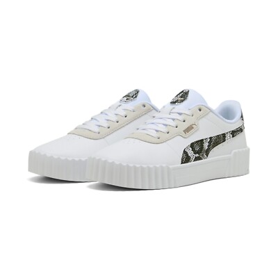 PUMA CARINA 3.0 SNAKE CHIC Sneaker Weiß Freizeitschuh Damen - Gr. 40