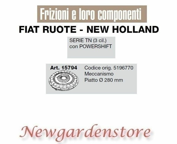 Kupplung Mechanismus Traktor Serie Tn Powershift Fiat New Holland 15794 5196770-image