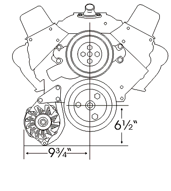 Alan Grove 211R - Alternator Bracket SB Chevy SWP Low Mount - Passenger Side - Picture 2 of 5