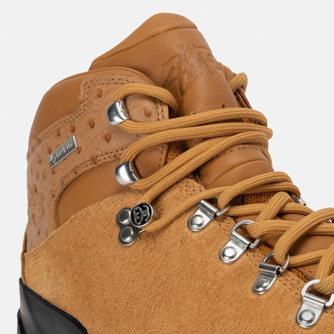 STÜSSY & TIMBERLAND WORLD HIKER BOOT WATERPROOF GORE-TEX TAN SUEDE/LEATHER  Sz 11