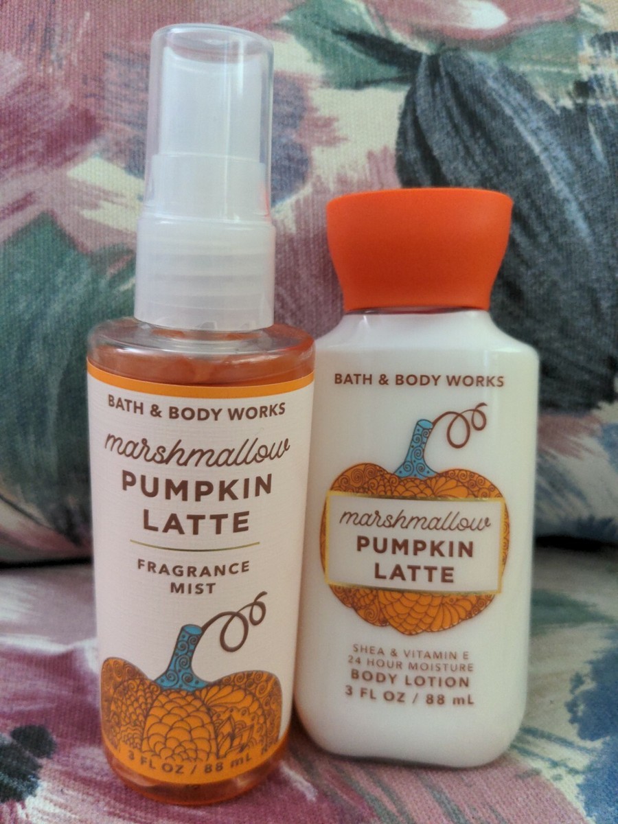 Bath & Body Works Marshmallow Pumpkin Latte Mist & Lotion Travel