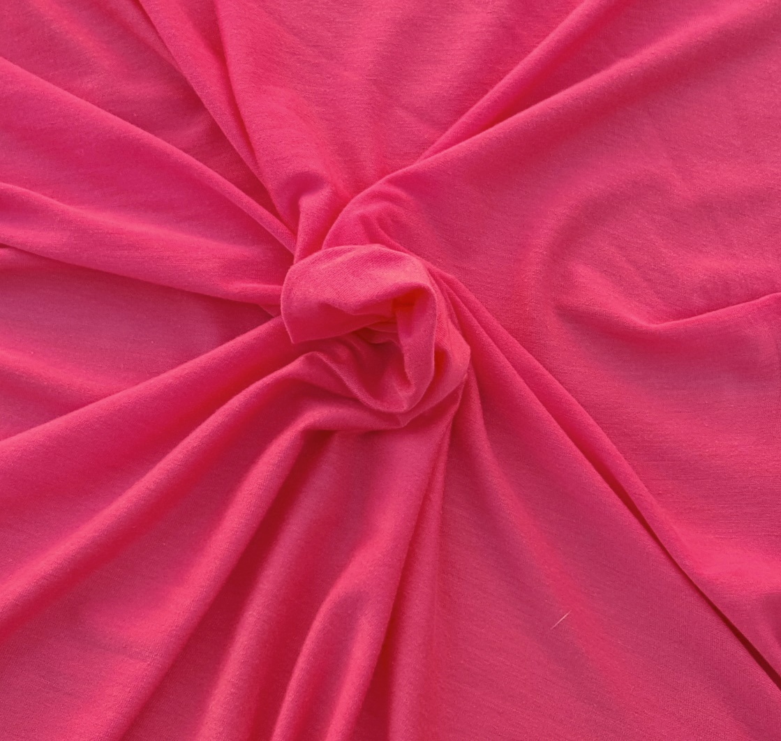 Lyocell Tencel Spandex Fabric Jersey Knit by the Yard Way Stretch Lipstick