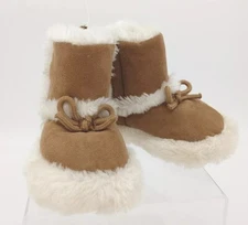 Koala Baby Tan Faux Shearling Suede Baby Newborn Booties 0-6 Months Toys "R" Us