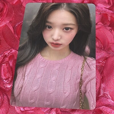 Wonyoung Paint Edition Photocard, Fan Art Kpop Korean Celeb Card Pink Knit