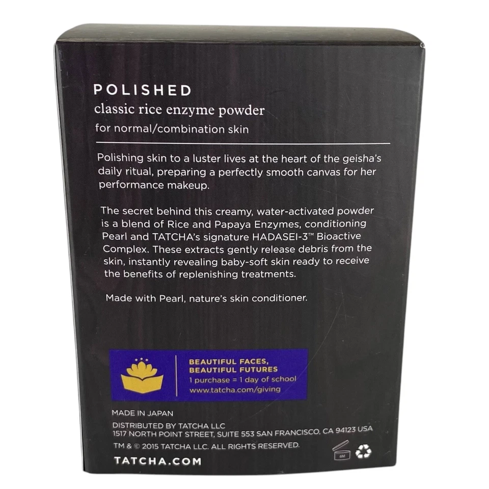 Tatcha Polished Classic Rice Enzyme Powder 2.1 oz New Sealed Hadasei 3 Complex - Image 4 of 4