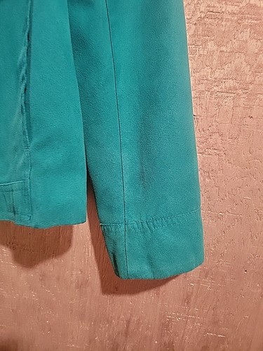 Studio Works Teal Blue Faux Suede Lined Jacket Women’s Size 8 - Picture 13 of 20