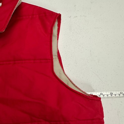 Vintage Active Generation Mens Puffer Vest Size XL Red Snap Outdoors Gorpcore - Picture 6 of 8