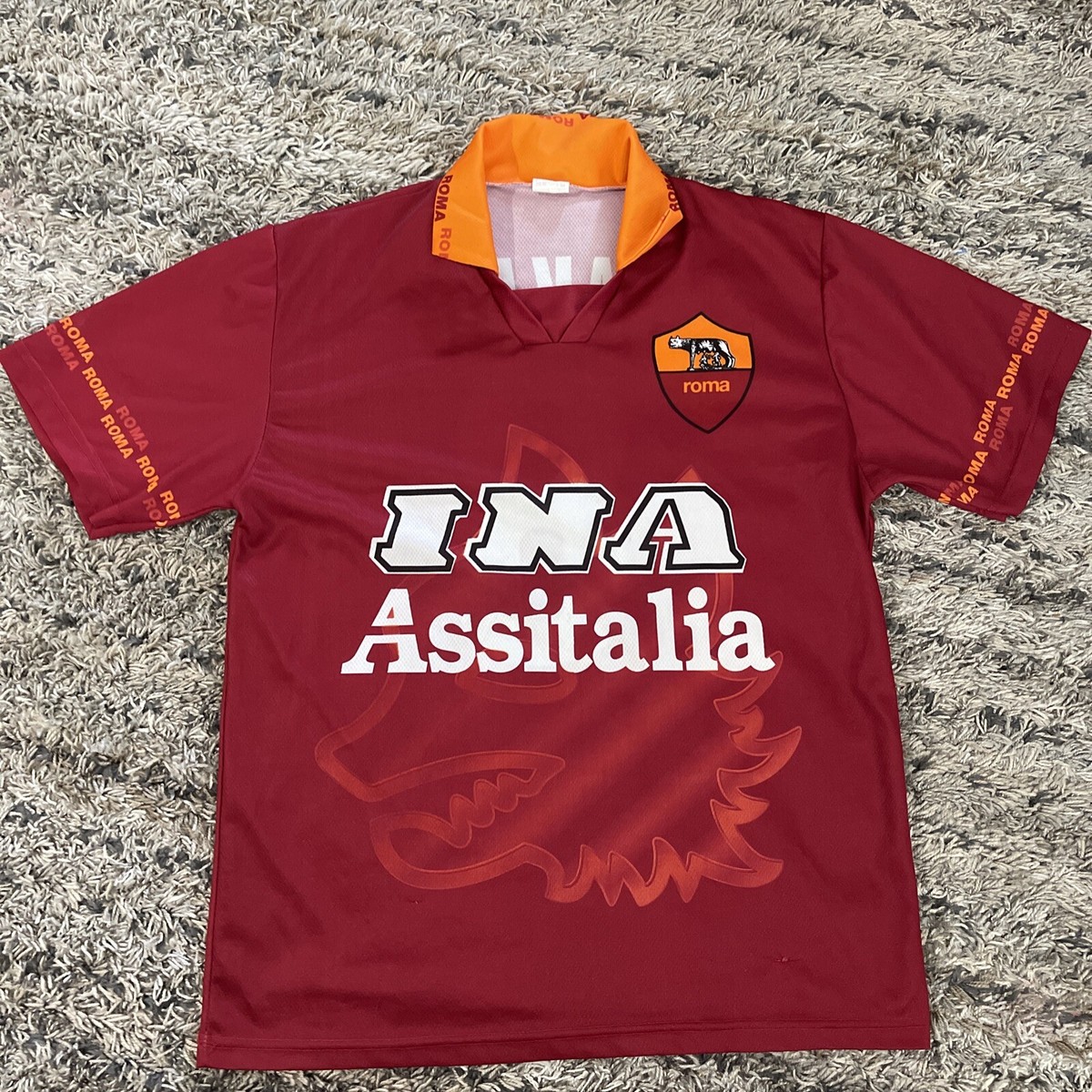 サッカーユニホーム　イタリア　ASローマNAKATA ROMA INA Assitalia Nakata FOOTBALL JERSEY Soccer Shirt