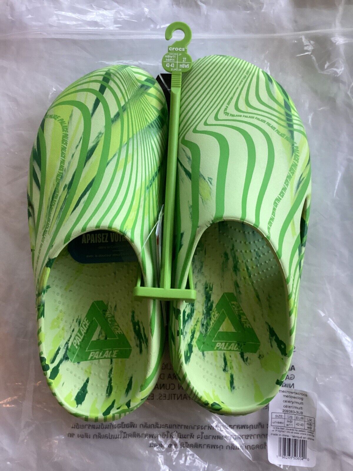 PALACE x CROCS MELLOW CLOG ~m9/w11 ~ Celery (GAR) | eBay