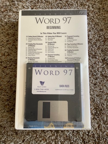 Lot of 3 Keystone Learning MICROSOFT WORD 97 VHS Training NEW Video Tapes VHS - Picture 4 of 9
