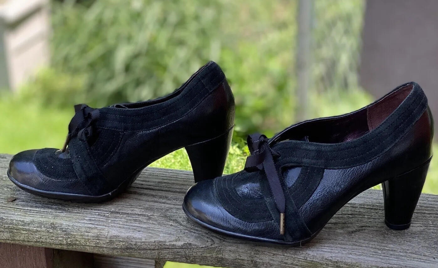 Indigo By Clarks Black Lea Jungle Java Pumps Leat… - image 4