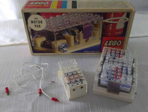 Vintage Lego Building Toy #002 Motor Pak - Box - Not Working! - Afbeelding 1 van 18