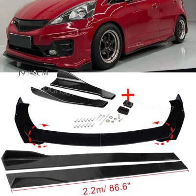 For Honda Fit 2006-2016 Front Bumper Lip Spoiler Splitter/ Side Skirt/Rear Lips