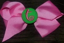 Monogram "T" Initial Baby Girl Bow NEW Hair Boutique