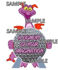 Disney World Epcot Figment of your Imagination Scrapbook Paper Die Cut Piece