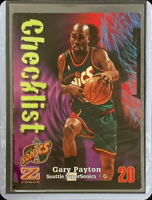 Gary Payton - 1998 Skybox Z-Force Basketbell - Checklist #210