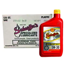 Schaeffer Motor Oil 0701-012 Supreme 7000™ Synthetic Plus 5W-30 - 12-pack Case