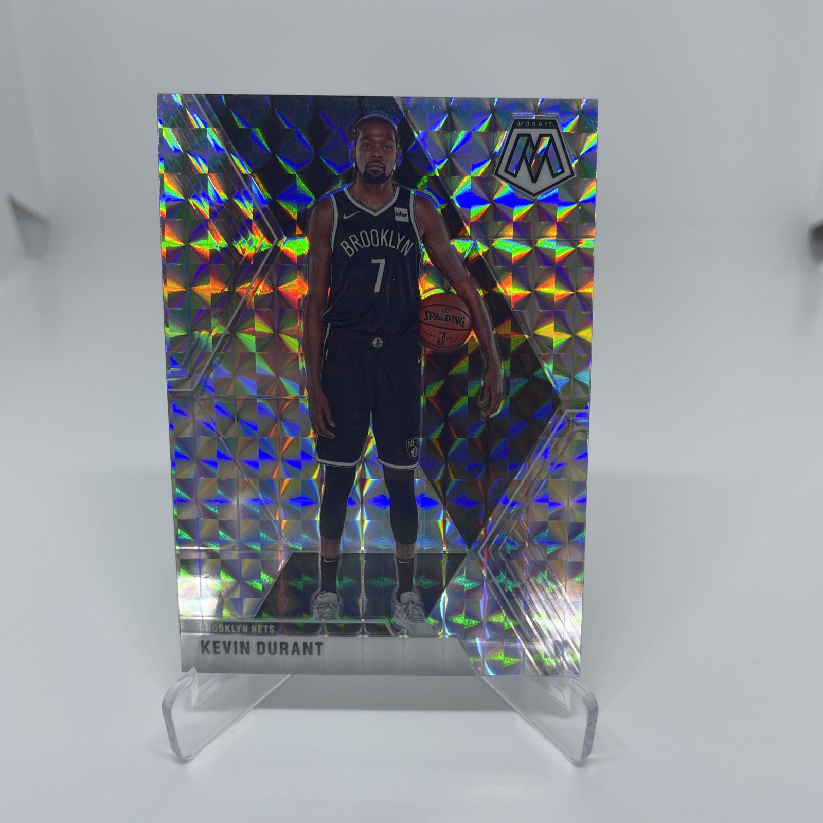 2019-20 Mosaic Kevin Durant Silver Prizm Mosaic #1 Brooklyn Nets