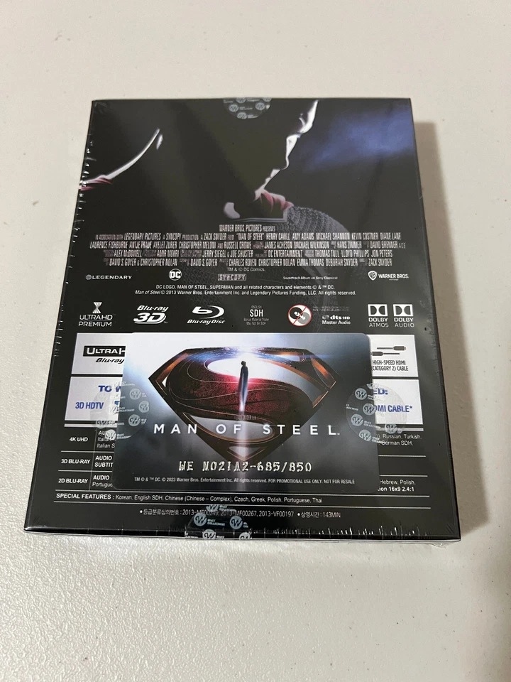 Man Of Steel - 4K UHD + BLU-RAY 2D & 3D Steelbook Limited - Full Slip A2 / WeET - Image 2 of 3