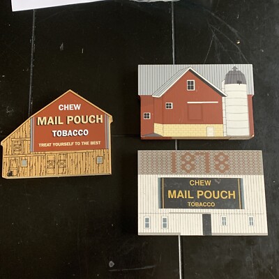 The Cats Meow American Barn Series Ohio Barn Midwest Tobacco Chew Mail  Pouch Lot