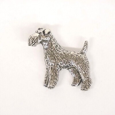Pin's Broche Épinglette Chien - Métal Argenté - Acier Inoxydable - Neuf Sans Boîte