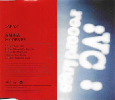 AMIRA My Desire 5TRX w/ 4 RARE REMIXES & EDIT Europe CD single SEALED USA Seller