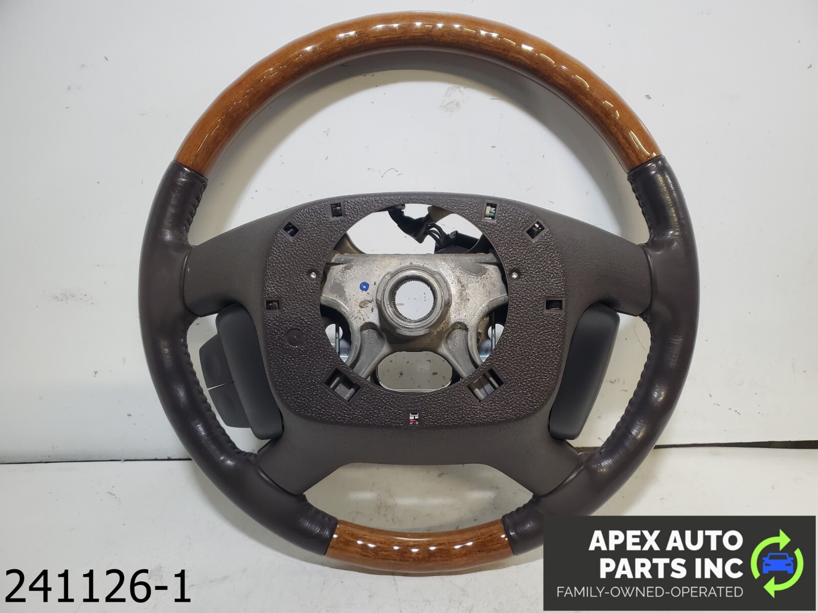OEM 2008-2012 Buick Enclave 3.6L LEATHER WOODGRAIN STEERING WHEEL
