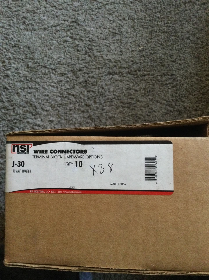 NSI Industries J-30 Terminal Block Jumper 3F87 380pcs Total Lot 38 Packs Of 10 - Image 3 of 3