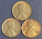 3 Better Grade Lincoln Cents. 1944, 45, 45S. Maybe XF Or Better