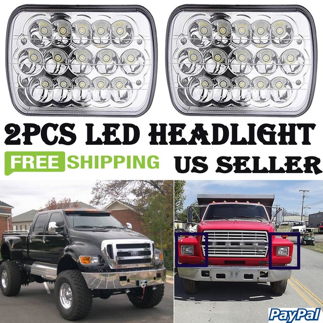 New 2PCS 7X6"In LED Headlight Fit Ford Super Duty F550 F600 F650 F700 F750 Truck eBay