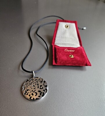 Cartier Panthere 18KG White Gold Panther Necklace w/ Orignal Strap + Candle!