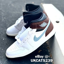 Air Jordan 1 Mid SE White Blue Grey Black Sail FQ7831-142 Men's Multi Size NEW