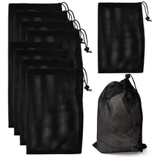 10pcs Nylon Mesh Drawstring Bag8 X 11.4 Inch Nylon Mesh Bags With Drawstrings Bl