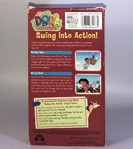 Dora the Explorer - Swing Into Action VHS 2001 Nick Jr Nickelodeon Cartoon Film - Foto 9 di 12