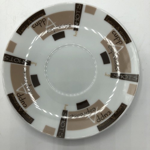 Set of 4 Create by Just Mugs Espresso Cup and Saucer Brown and Tan - Picture 10 of 10