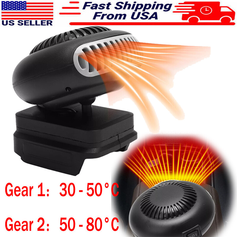 Space Heater 12-48V Battery Powered Electric Heater Fan For BL15 BL1820 BL1840