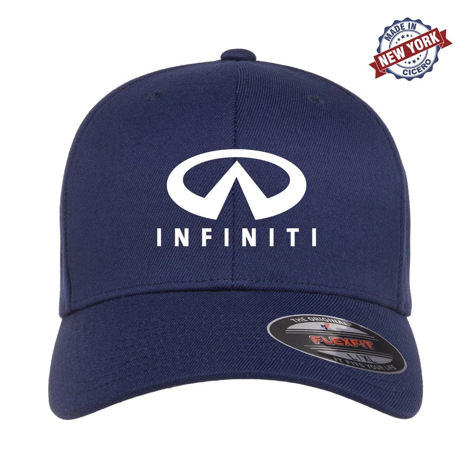 Gorra de béisbol ajustada Flexfit bordada con logotipo Infiniti Q60 QX30 QX80 Foto 3 de 4