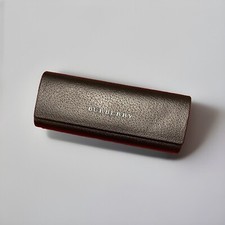 Burberry Case For Sun Or Eyeglasses Leather Medium Hard Case Medium Large Black