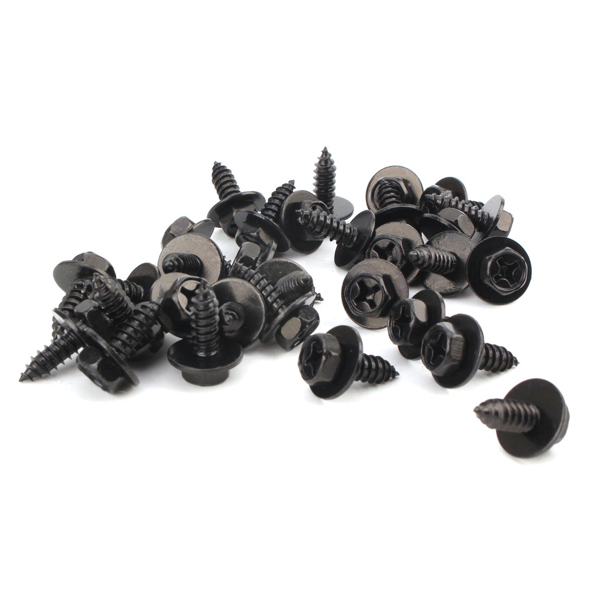 30pcs Hex Head Screw with Washer Black 90159-60498 for Toyota  