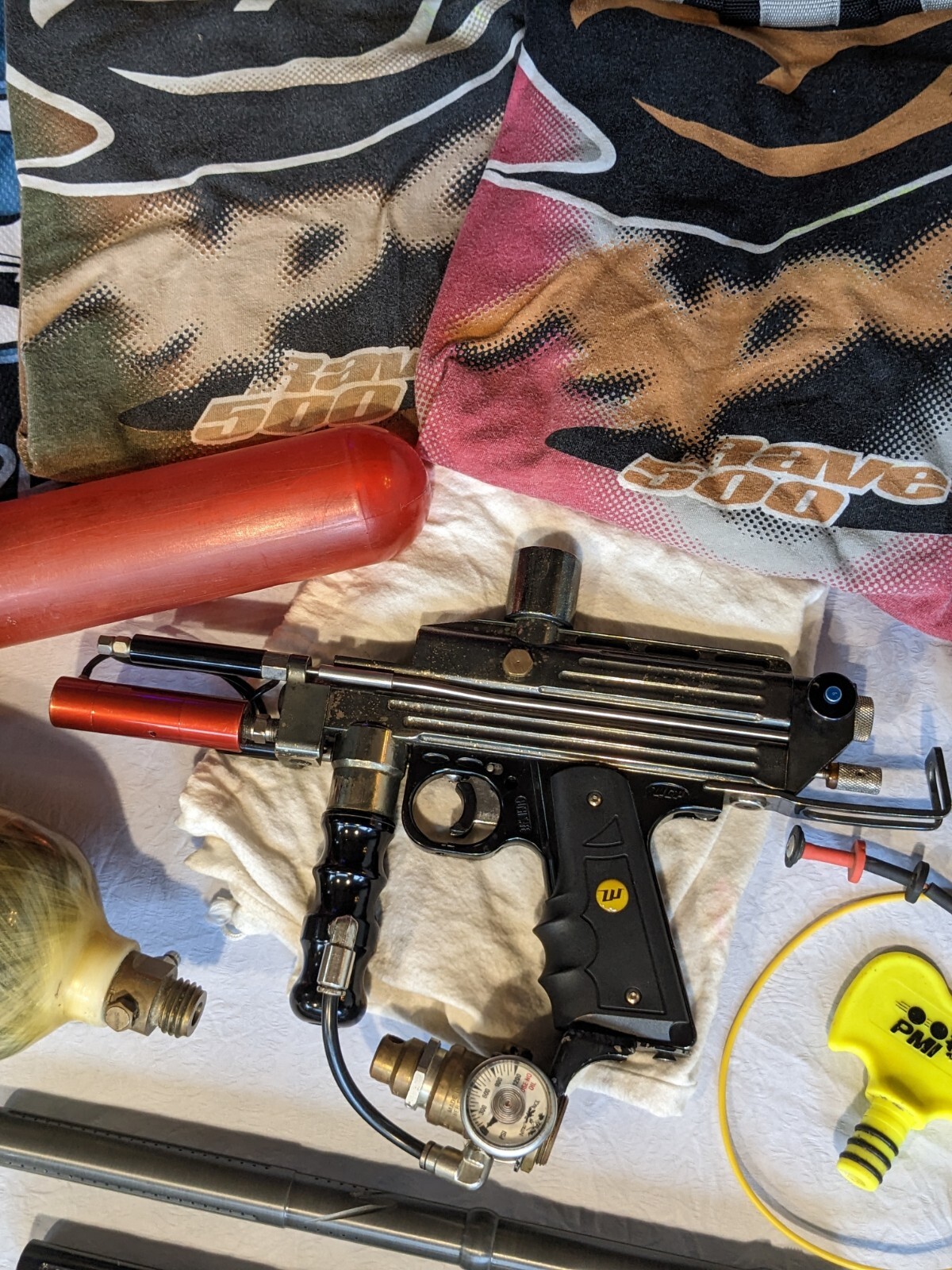 Vintage Pro Paintball Bundle Custom WGP Auto cocker, JT Mask/ Jerseys